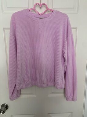 a new day Lavender Ribbed Crew Sweater